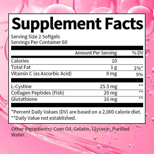 Beau Glutathione Collagen Capsules with L-Cystine & Vitamin