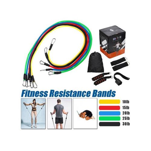 Generic 11x/Set Resistance Bands Workout Bands Elastic Fitness Exercise  Training Tubes