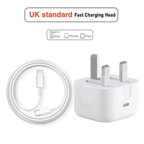 Generic British 20W fast charger for Iphones with USB Type C- Lighting cable - image 2