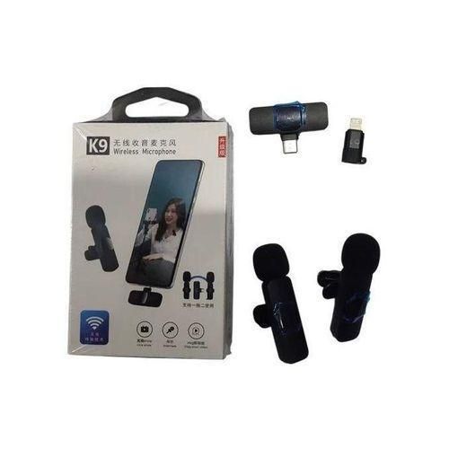 Generic K9 Dual Wireless Bluetooth Microphone for Type C Android - image 2