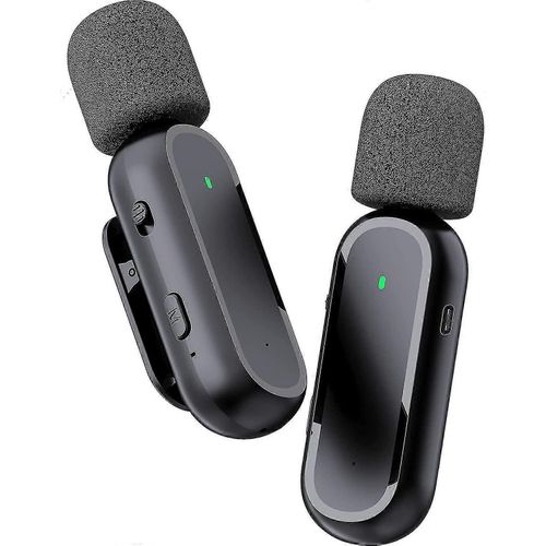 product_image_name-Generic-K61 Double Wireless Microphone With Noise Cancellation For iPhone With Charging Case -3