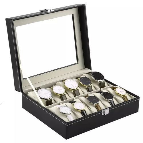 product_image_name-Fashion-10 Slot PU Leather Jewelry Wrist Watch Display Box Storage-1