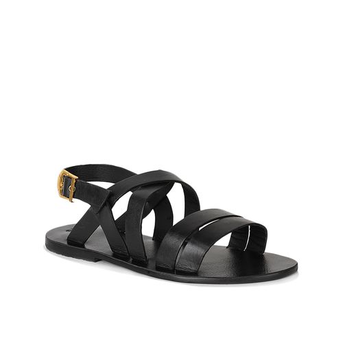 Men’S Cross Strap Sandals – Black – Nigeria Shopping