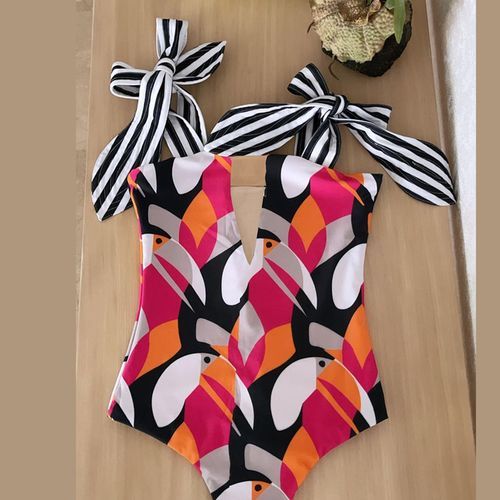 Generic Sexy One Piece Swimwear Women New Floral Monokini Bathing