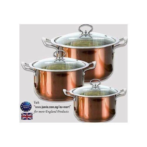 Generic SQ Professional Stainless Steel Stockpot Set Gem Range Axinite 3Pc