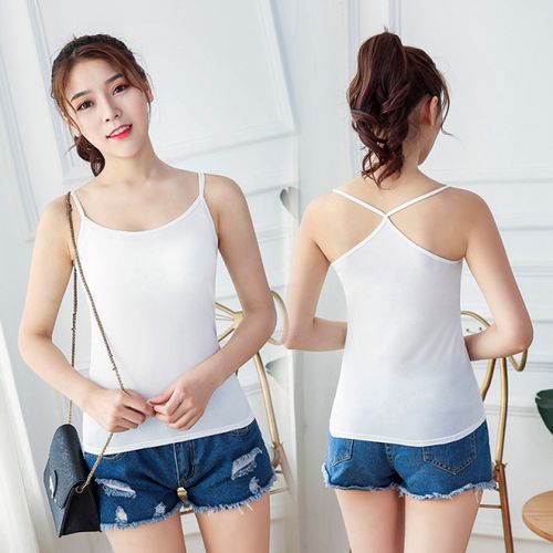 Fashion Women Padded Camisole Seamless Sleep Tank Bralette S Solid Camis  Vest Camis