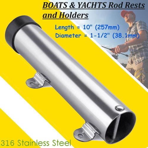 Generic Stainless Steel Boat Rod Holder 10 Pole Side Mount For Marine  Yacht