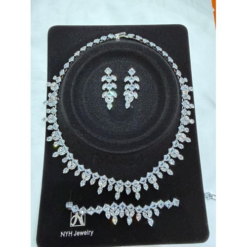 Cubic Cu bic Zirconia Bridal Jewelry Set