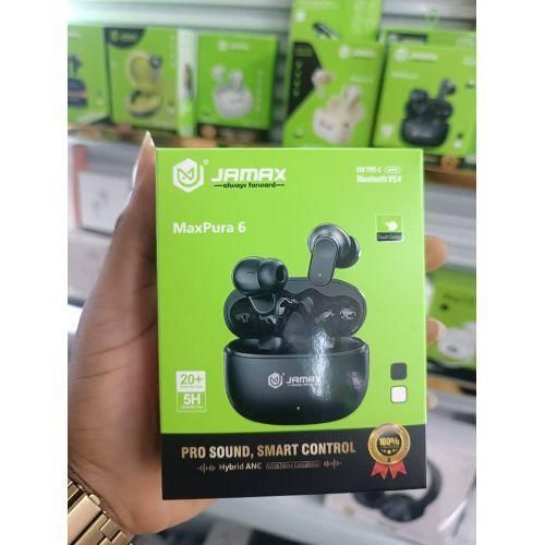Jamax max Pura 6 wireless earbuds, active noise cancellation