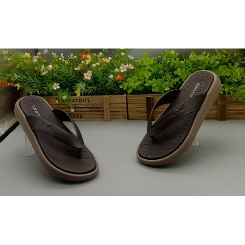 LUOFU Beige/Brown Good Quality Fashion Slide - image 2