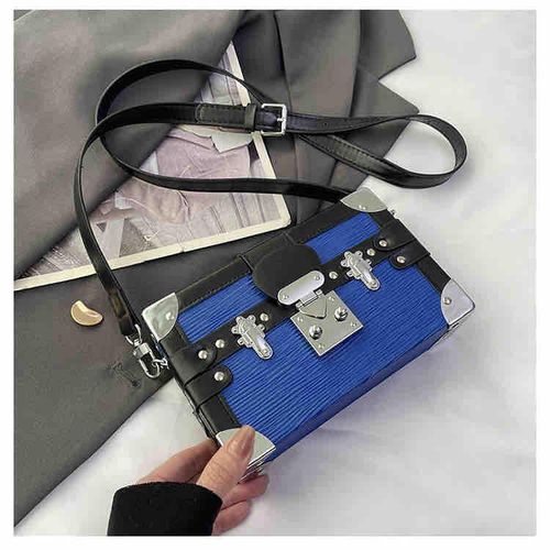 product_image_name-General-Vintage Boxy Trunk Crossbody Bag - Retro Square Shoulder Clutch - Mini Suitcase Handbag-5