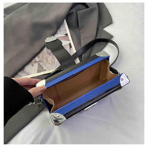 product_image_name-General-Vintage Boxy Trunk Crossbody Bag - Retro Square Shoulder Clutch - Mini Suitcase Handbag-6