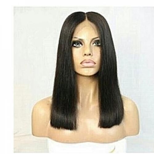 product_image_name-Fashion-Straight Blunt Cut Hair Middle Part Lace Closure Wig-1