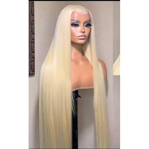 Generic Long Blonde Straight Closure Wig