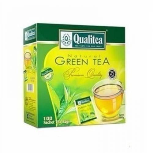 Qualitea Natural Pure Green Tea - 100 Teabags