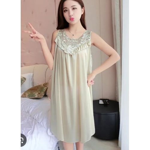 product_image_name-Fashion-Ladies Beautiful Night Gown Brown-1