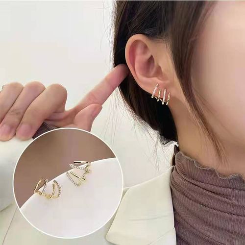 Fashion 925 Silver Needle Korean Earrings Niche Temperament