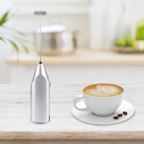 Electric Milk Frother Kitchen Drink Foamer Whisk Mixer Stirrer Coffee  Cappuccino Creamer Whisk Frothy Blend Whisker Egg Beater (white + black)