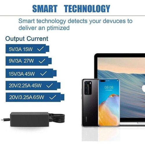 65W 45W Type C USB C AC Adapter Charger Compatible With HP Chromebook 11 11A G6 G7 G8 EE,14A G5,x360 14 G1,14-ca061dx 14-ca020nr 14-ca060nr 14-ca052wm 12-c012dx Spectre X360 Power Supply Cord