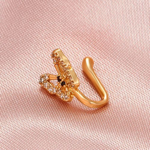 Amazon.com: Erimberate Punk Crystal Nose Ring Gold Butterfly Nose Ring Cz  Butterfly Clip On Nose Ring Rhinestone Butterfly Non Pierced Nose Ring  Jewelry for Women and Girls Gifts : Clothing, Shoes &