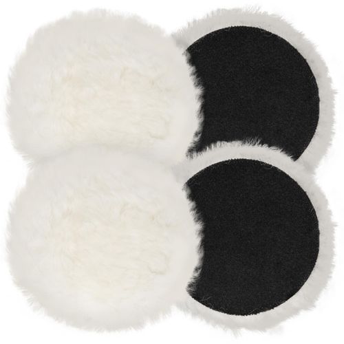 Generic Self-Adhesive Wool Polishing Pads, 5-inch Buffing Pads with Hook & Loop Backing for Car Polisher