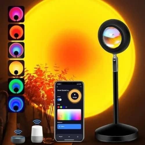 Generic Smart App Controlled Sunset Lamp RGB LED Projection Light