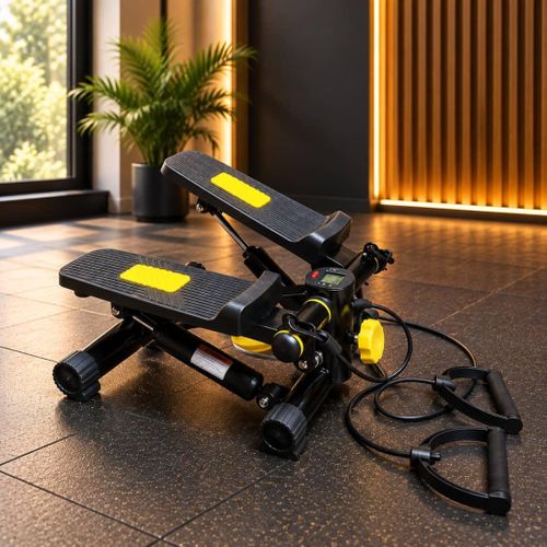 Generic Mini Stepper with Resistance Bands Full-Body Home Fitness Machine