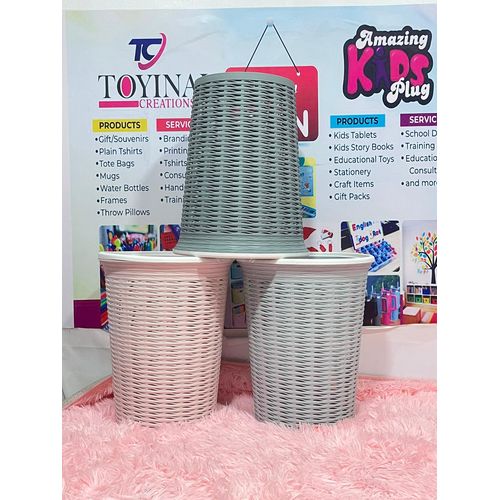 Generic stylish and functional Woven Rattan Style Storage Basket.