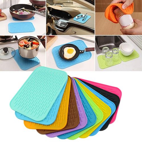 Silicone Dish Drying Mats With Utensils Holder, Heat Resistant