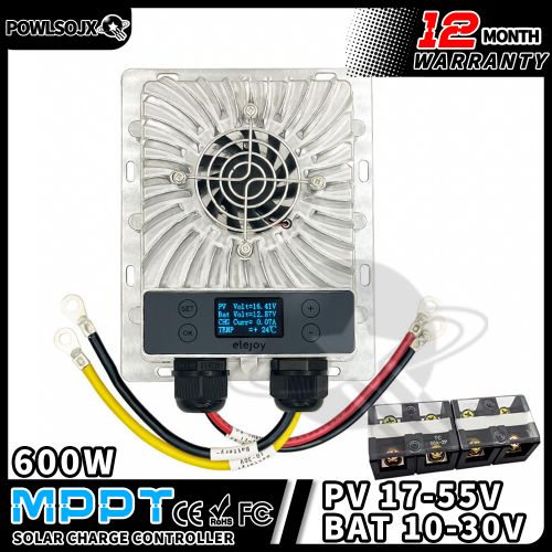 product_image_name-POWLSOJX-600W MPPT Solar Controller 12V/24V - Step-Down Buck Converter with Lithium Wake-Up Function - Intelligent Fan Cooling & Aluminum Heat Dissipation-1