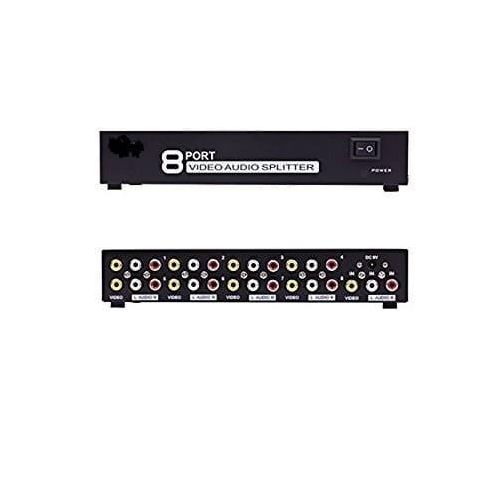 Generic 8 Ports Audio and Video Splitter