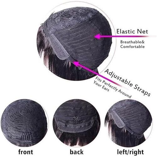 product_image_name-SXCHEN-Women's Short Straight Black Hair With Bangs Heat-Resistant Daily Natural-5