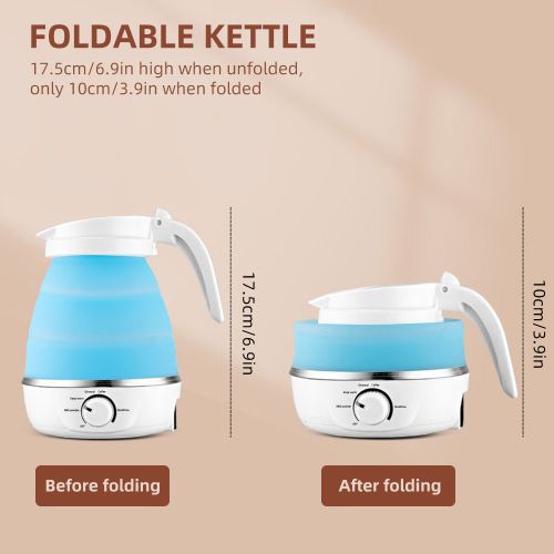 0.6L Best Selling Electric-Mini-Kettle Foldable Water Suitable for