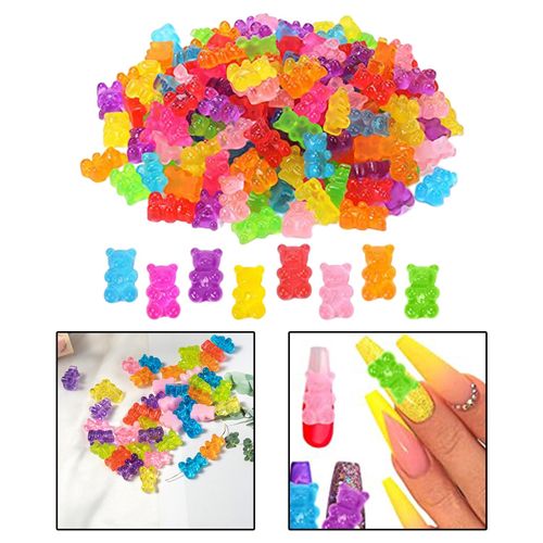 Generic 50 Pieces Nail Charms Gummy Bear Nail Charms For Nail Art