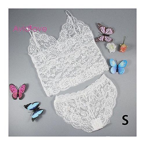 Sexy Lace Camisole Bra And Brief Set Back With Hollow Out Design For Women  From Just4urwear, $9.93