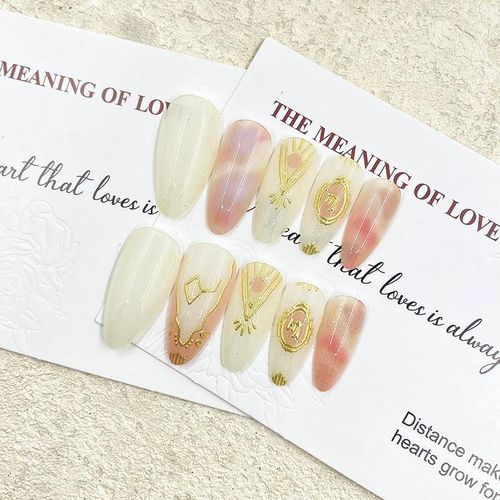 product_image_name-Fashion-Fresh and elegant gold-plated cat-eye Chinese style false nails-2