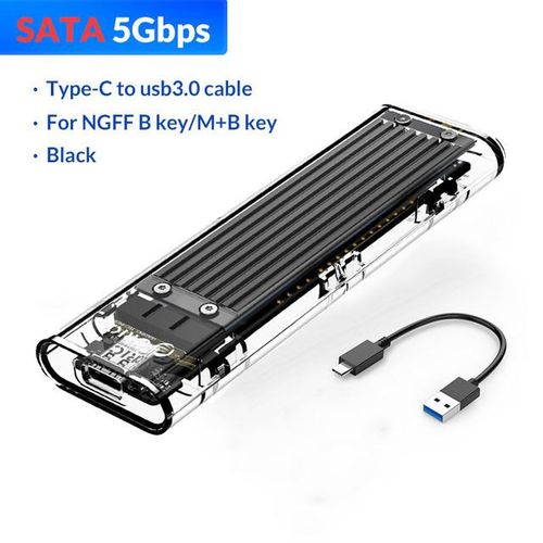 Generic M2 SSD Case NVME SSD Enclosure M.2 To Type C Transparent Hard ...