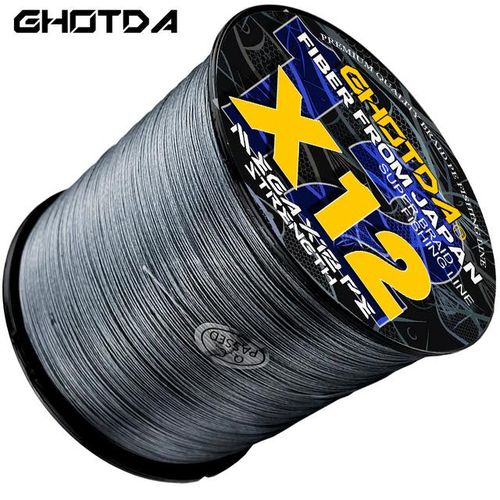 GHOTDA X12 Super Strong 12 Strands Braided Fishing Line 500M Multifilament  PE Line Saltwater Fishing Tackle
