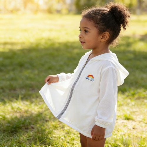 product_image_name-Fashion-Baby Girls Clothes Newborn Breathable Thin UV-proof Children Sun-protective Clothing School &Outdoor White-4