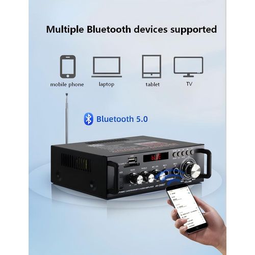 Generic Power Amplifier With Bluebooth Home Professional HIFI Audio Stereo Amplifier