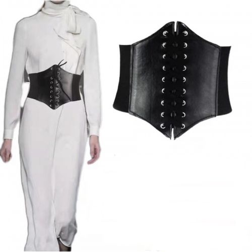 Fashion LEATHER CORSET BUSTIER ELASTIC FASHION WAIST BELT