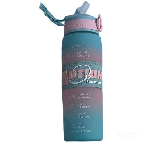 product_image_name-Generic-Kids Mortion Straw Water Bottle Baby Pink Blue800ml-1