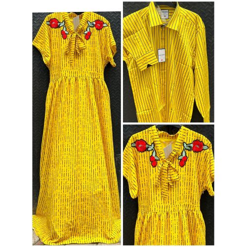 product_image_name-Ricardo Martinez-2in1 Turkey Dress Size 48 Gown & Men Long Sleeve Matching Set for Couples  / Ladies Dresses / Ladies Gown Dress Ladies Jewelries Jewelry Ladies / Couples Outfit / Matching Outfit-1