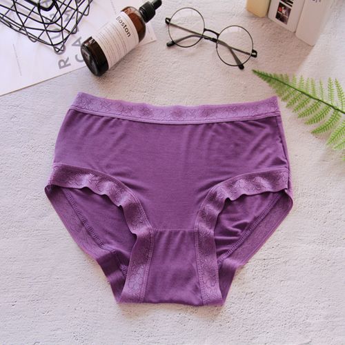 Fashion Bamboo Underwear Briefs Women Panties Lace Sexy Seamless Cotton  Panty