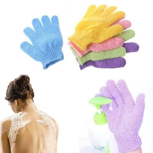 product_image_name-Generic-2 Pcs Exfoliating Bath Gloves Body Scrub Wash-3