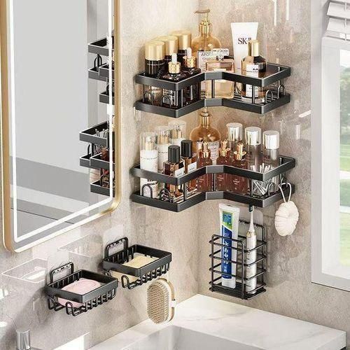 Generic 5in1 Bathroom Shower Caddy Corner Rack - 5 in 1
