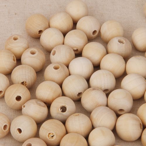 Unfinished Wooden Beads Bulk Natural Round Spacer Wood Crafts