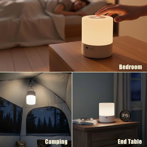 Generic LED Touch Night Light, Dimmable Touch Bedside Lamp - image 7