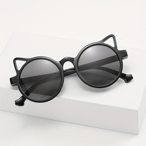 product_image_name-Generic-Set of 4 Stylish Glasses Featuring Adorable Cartoon Designs Like a Little Daisy, Kittens, And Both Round And Square Frames, Perfect for Photography And Everyday Wear, Ideal for Accessorizing.-2