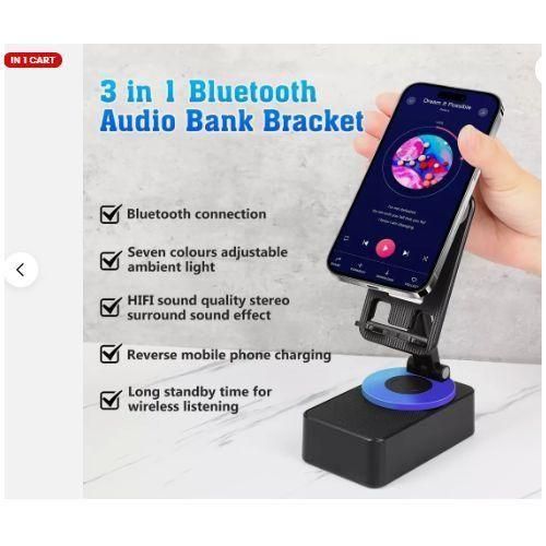 product_image_name-Generic-Collapsible Phone Holder With Powerbank & Bluetooth Speaker-1